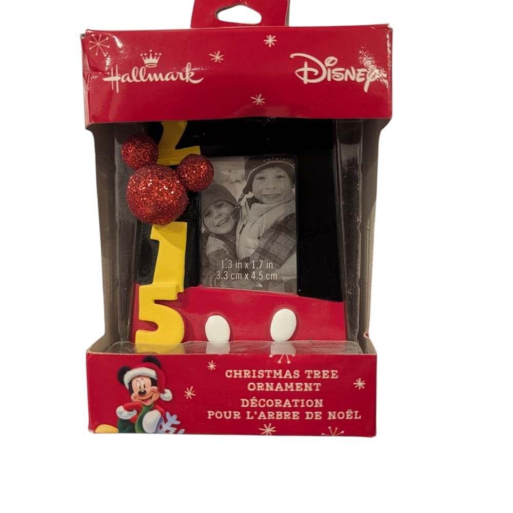 2015 Hallmark Mickey Mouse Photo Frame Disney Christmas Tree Ornament.